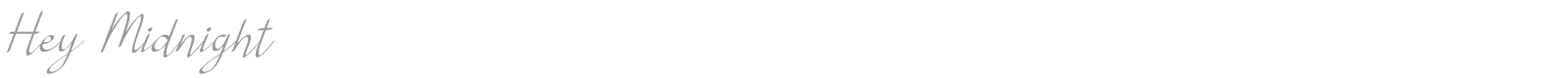 Hey Midnight font preview